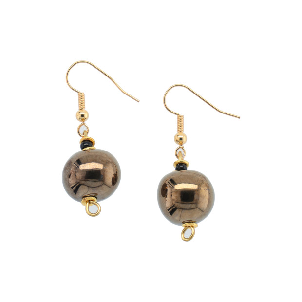 EARRING ROUND &#8211; Antique Gold