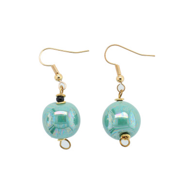 EARRING ROUND &#8211; Victoria Green Mop