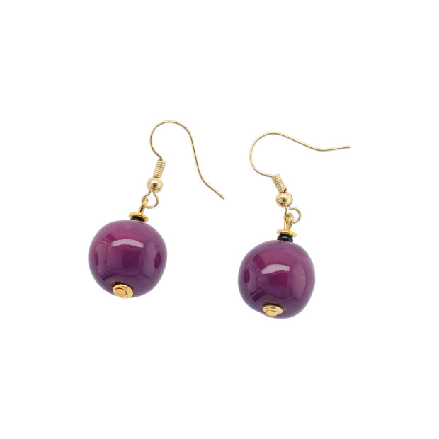 EARRING ROUND &#8211; Violet