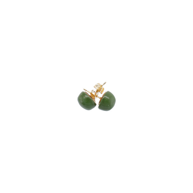 EARRINGS &#8211; Green Leather
